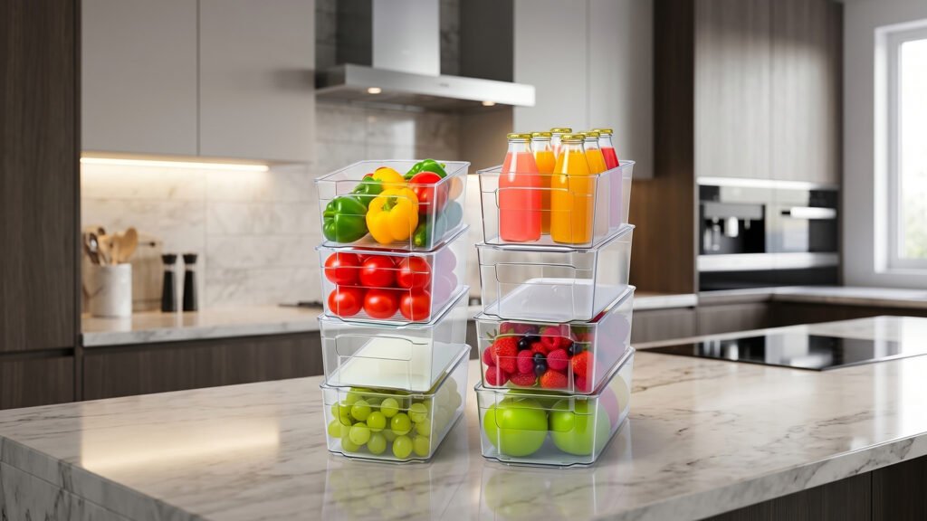 hoojo refrigerator organizer bins review