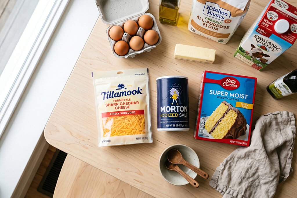 Grocery collection featuring shredded cheese
