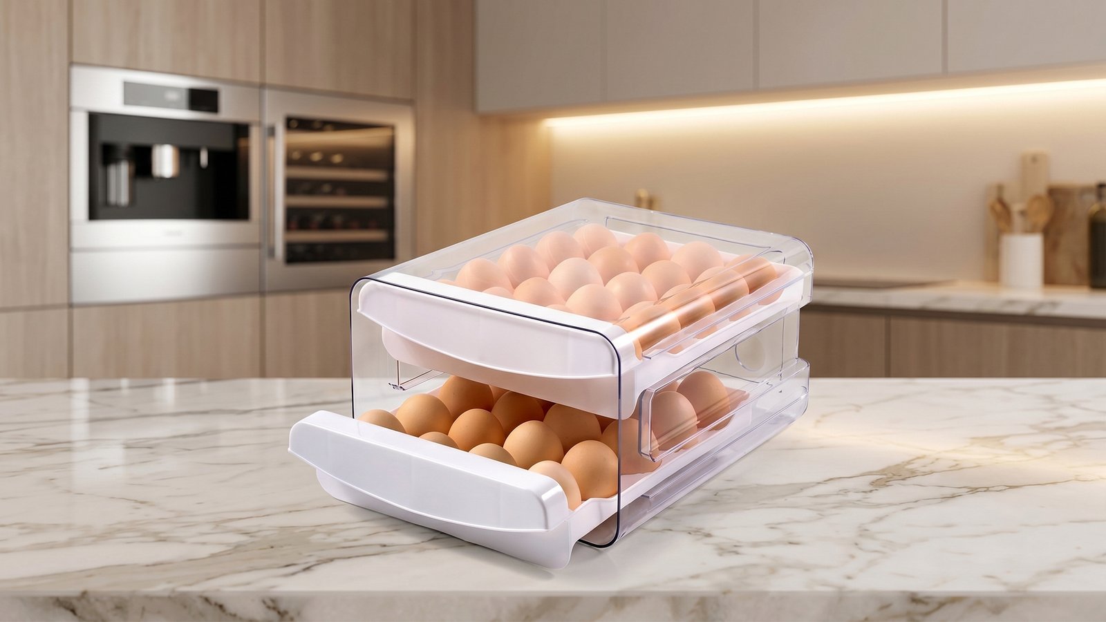 clear plastic egg holder for refrigerator