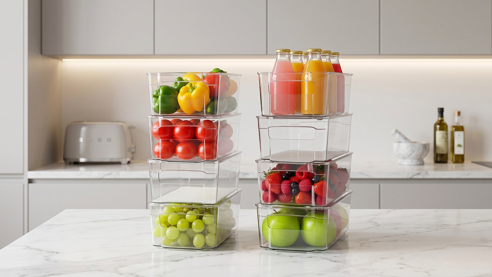 hoojo refrigerator organizer bins review
